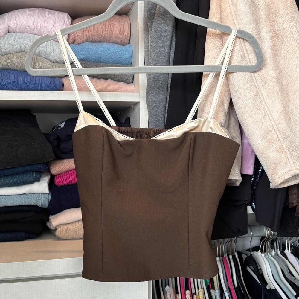 Reformation Brown Camisole Top